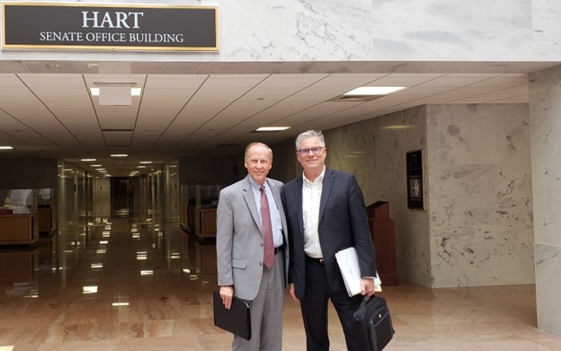 Alan and Jeff working the halls of the Hart Senate Office Building in Washington, D.C.